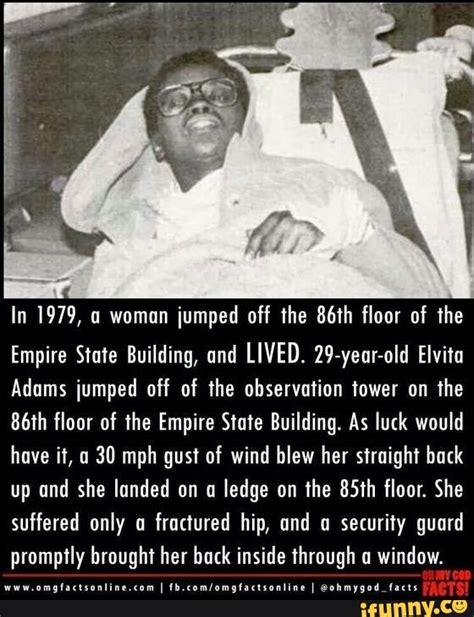 Elvita Adams Is The Only Person To Survive Jumping Off The。